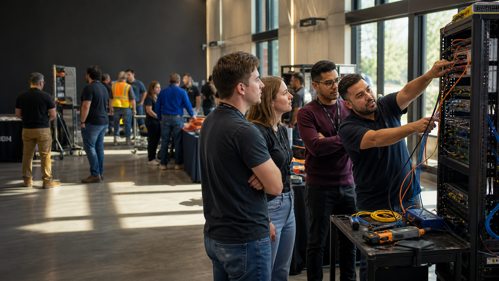 Students at an AZDCA Career Days hands-on demo